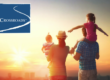 family looking towards the sunset and ready to move forward after addiction