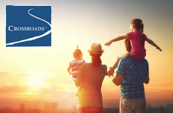 family looking towards the sunset and ready to move forward after addiction
