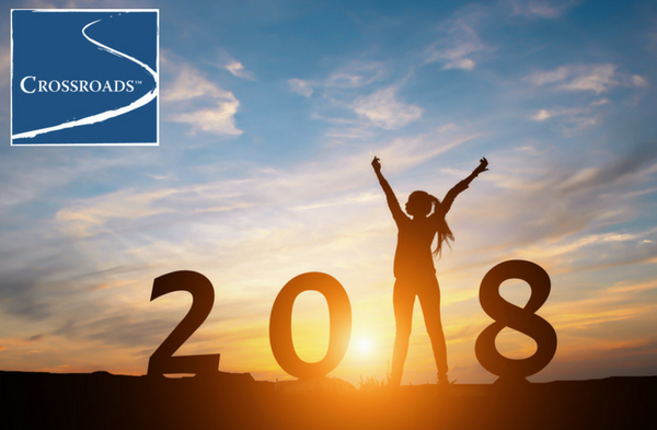 woman celebrating Resolutions in Recovery - Crossroads