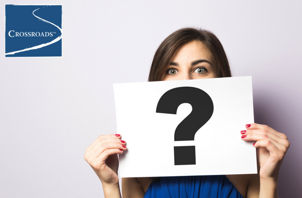 The Top 9 Questions Clients Should Ask Before Choosing an Addiction Treatment Facility.CRBlogFlex2 woman with question mark for choosing a new therapy group at Crossroads