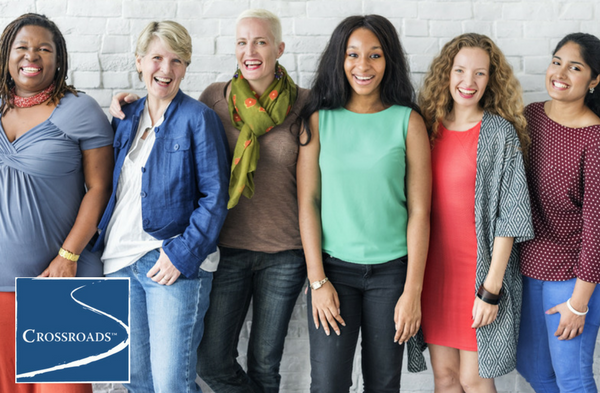 diverse group of smiling women managing addiction and anxiety together