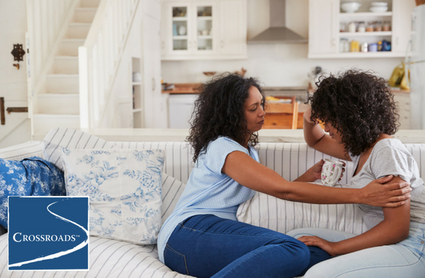 mother supporting her daughter and increasing her motivation in recovery