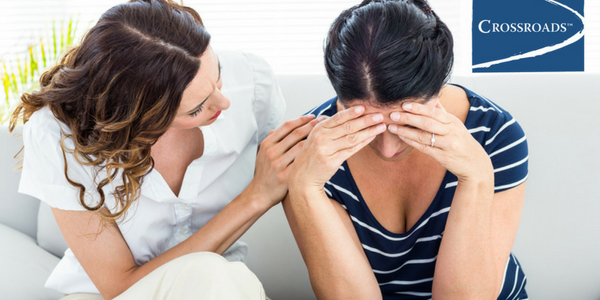 The Blame Game_ Stop Blaming Yourself for a Loved One’s Addiction.CRBlog3 woman consoling her wife to stop blaming herself