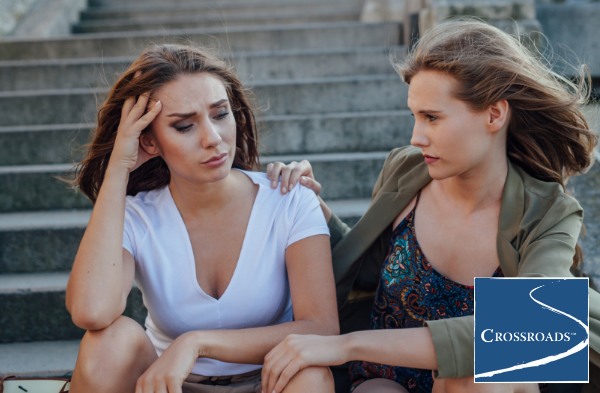 woman trying to uncover signs her friend may be hiding addiction
