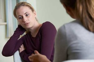 woman participating in an individual therapy program