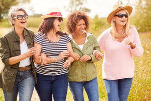 group of happy woman coping with avoidant restrictive food intake disorder