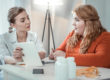 a woman discusses the eating disorder definition with her doctor
