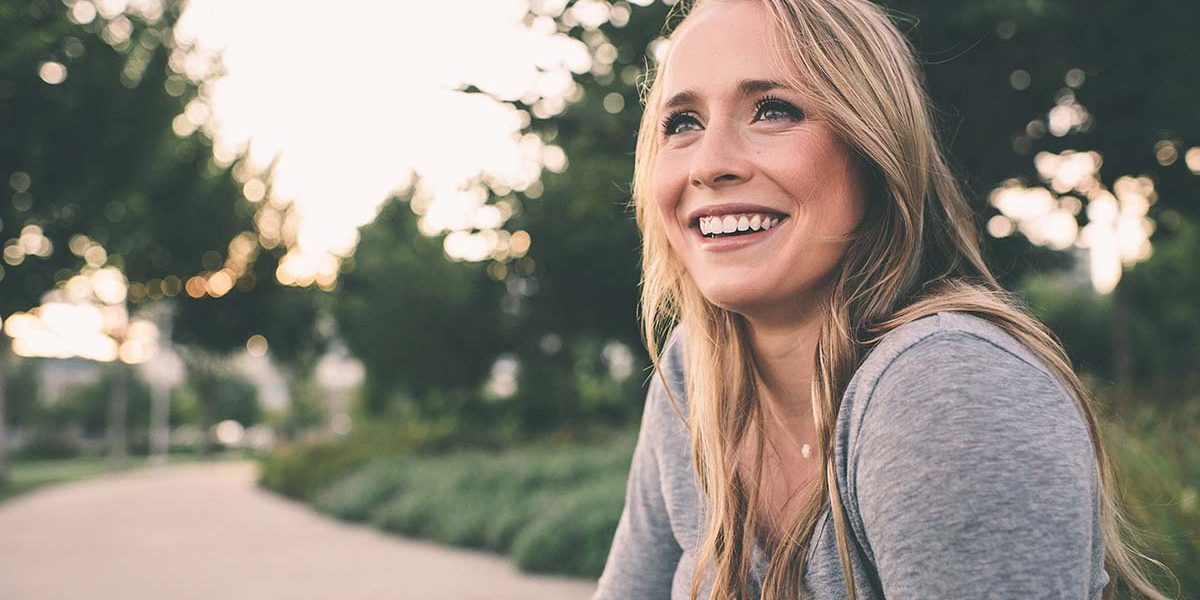 suicide prevention day woman happy that she is participating in suicide prevention day