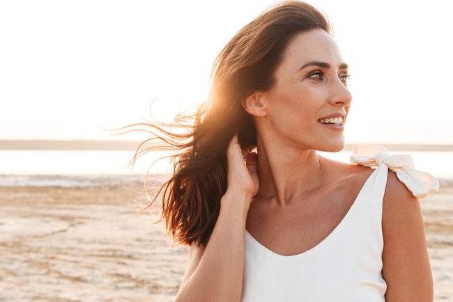 healthy woman after treatment for eating disorders