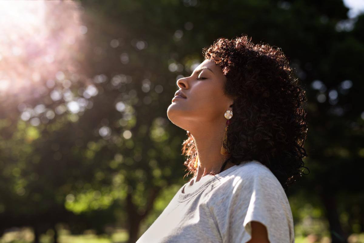 a woman practices relapse prevention