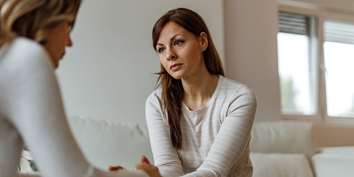 a woman gets support for anorexia relapse