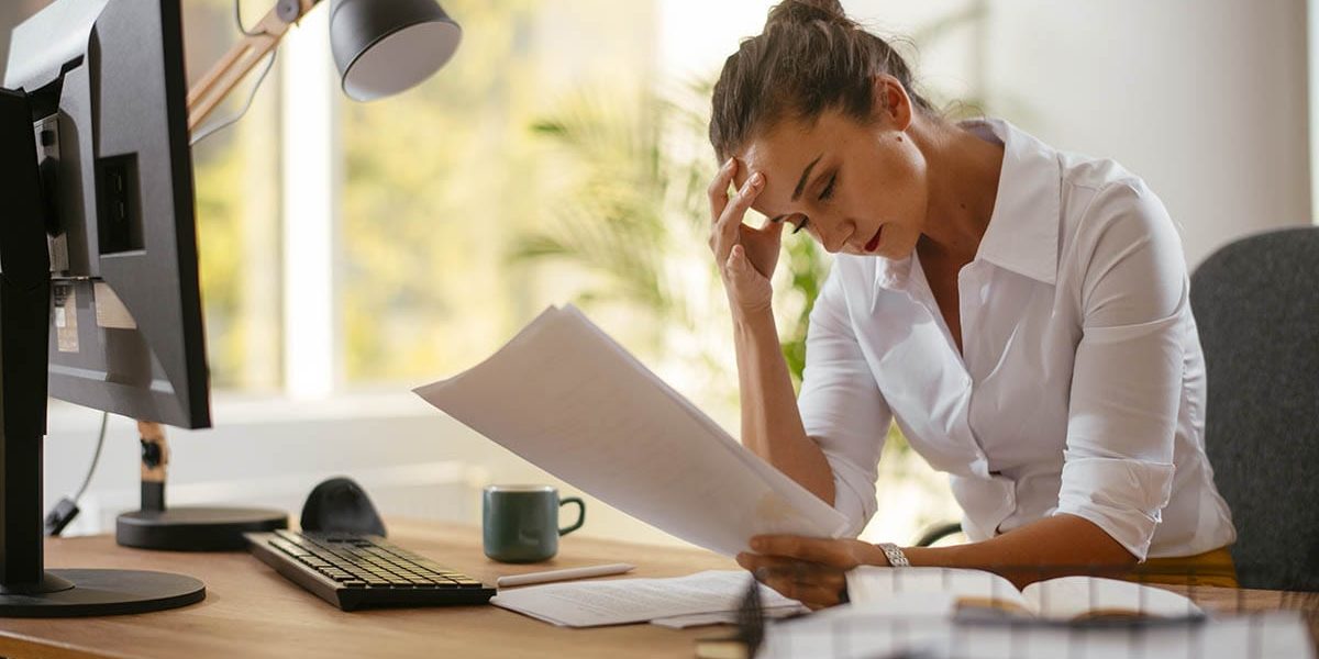 a woman researches IOP for eating disorders