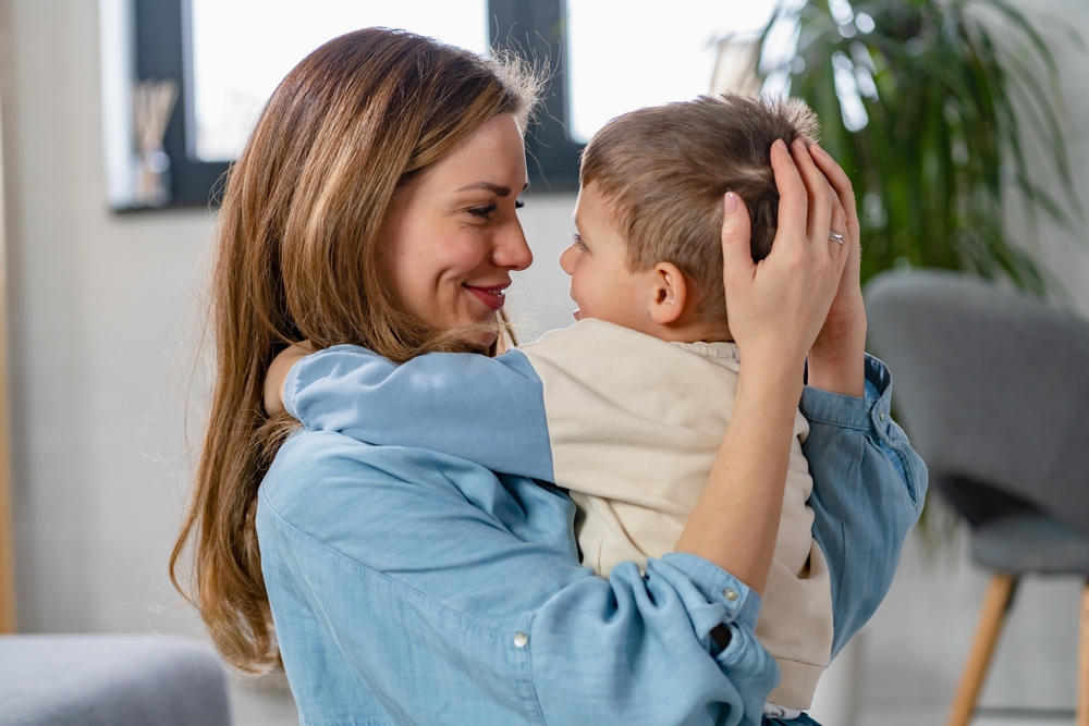 Mother,And,Son,Hugging,Each,Other.,Mother’s,Day.